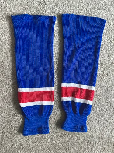 Blue/Red/White 28” Hockey Socks - Used