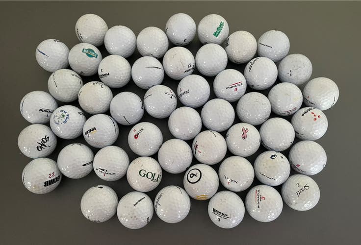 50 assorted GOLF balls - wide Variety (LOTw1)