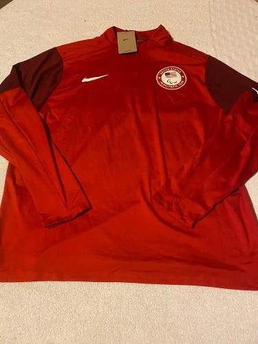 United States Paralympic Team Nike Dri Fit Adult XL 1/4 Zip Pullover