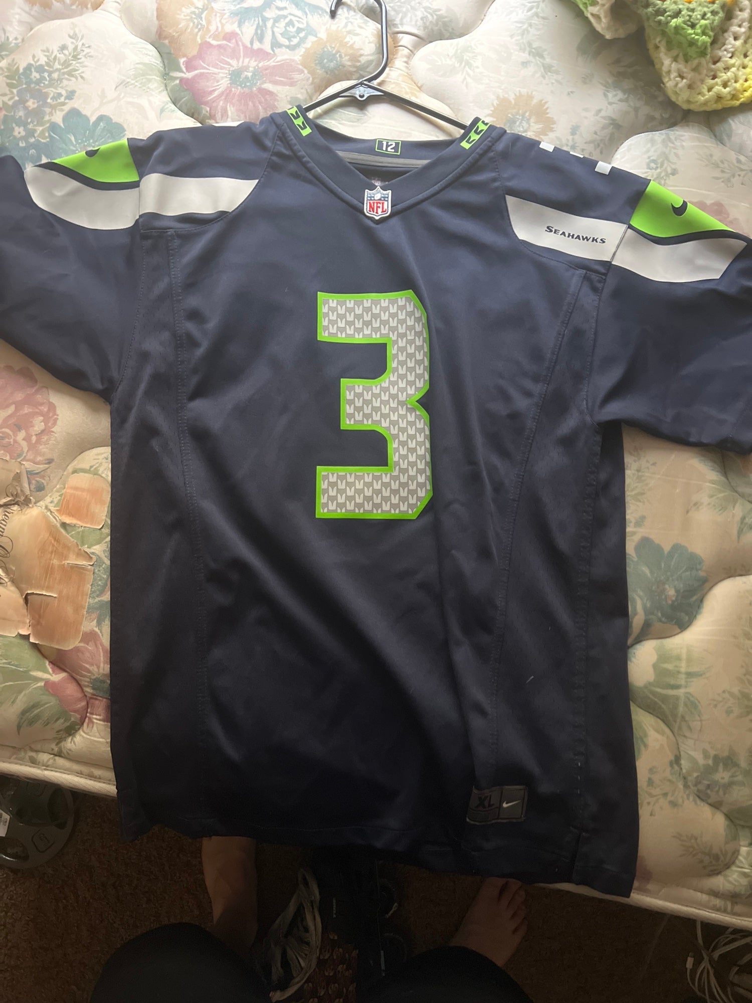 SEATTLE SEAHAWKS FAN #12 NFL FOOTBALL NIKE ON FIELD JERSEY ADULT XL  Stitched