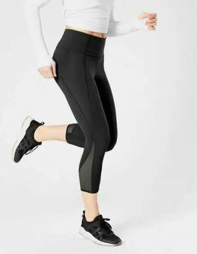 Athleta Lightning Capri Black Active Yoga Leggings Pants Women's Size: SP
