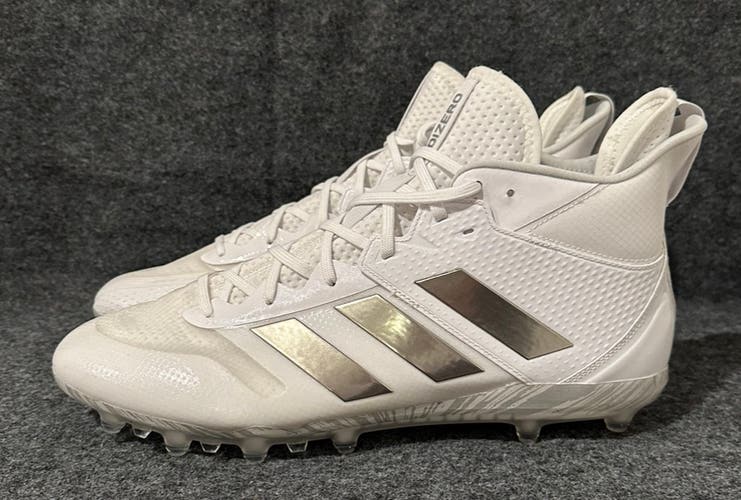 Men’s Adidas Adizero Natural 1.0 Lacrosse Football Cleats White FU9452  Size 13