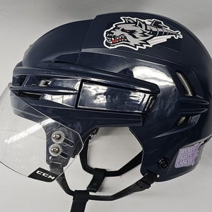 CCM TACKS 910 PRO STOCK HOCKEY HELMET SMALL NAVY WOLFPACK #59(10396)