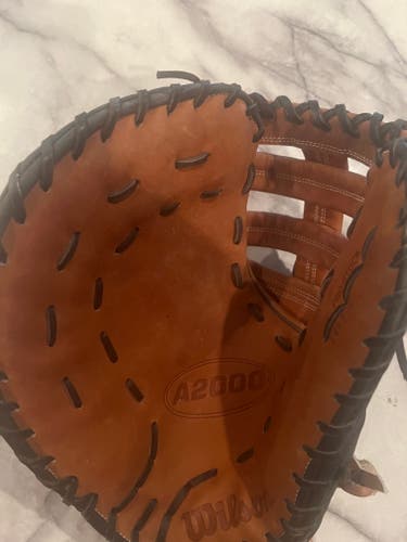 Slightly Used Left Hand Throw Wilson First Base A2000 Baseball Glove 12.5"