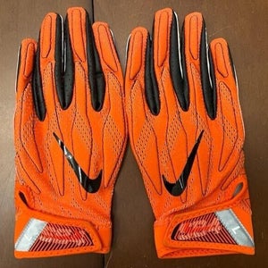 Nike Superbad 4 Football Gloves NFL Cincinnati Bengals Issued Orange Black