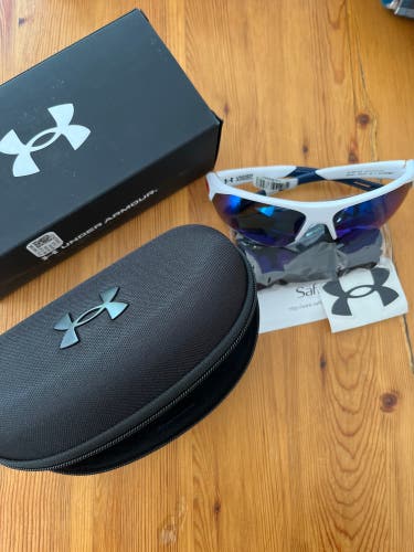 Brand New Under Armour Playmaker Sunglasses, Matte White