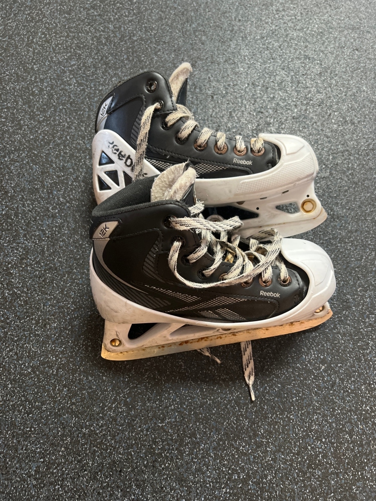 Used Reebok Regular Width  Size 1 12K Hockey Goalie Skates