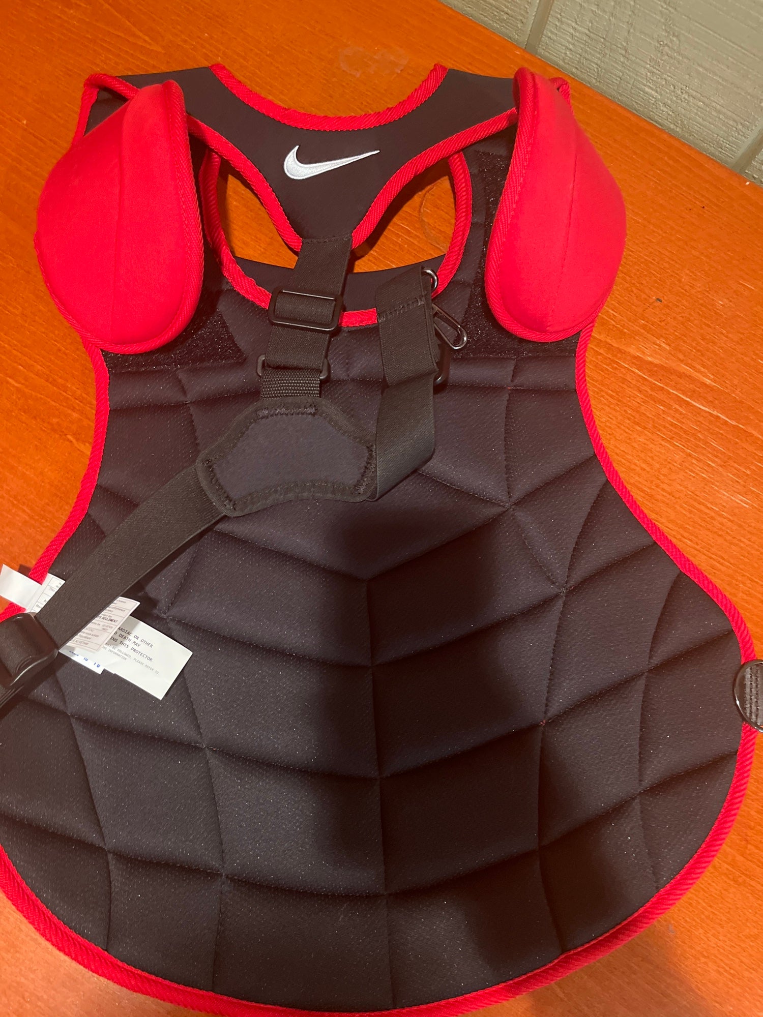 Nike Vapor Catcher Chest Protector Gear Men Red/Black/White 18"