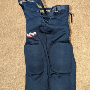 Blue Youth Unisex Used Small Schutt Poly Knit All-In-One pants with pads Game Pants