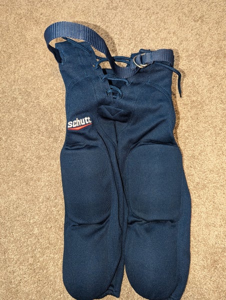 Blue Youth Unisex Used Small Schutt Poly Knit All-In-One pants with pads Game Pants