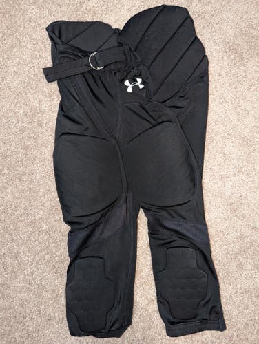 Black Youth Unisex Used Medium Under Armour Game Pants