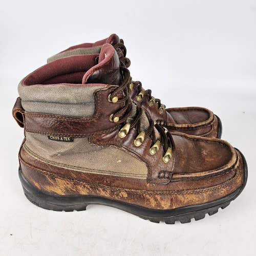 Chippewa Men's Brown Leather Lace Up Boots Hiking Waterproof 24702 Size: 9.5 M