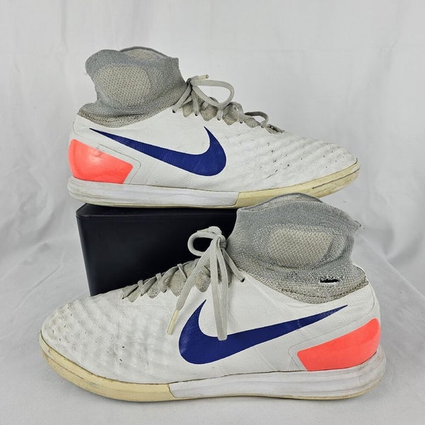 Size 10- Nike Mens Rare X Proximo ll IC White Blue Soccer Shoes | SidelineSwap