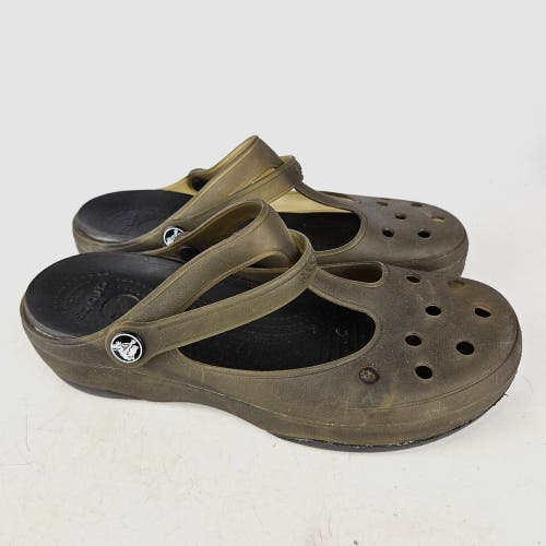 Crocs Women’s Slingback Ballerina Slip on Shoes Dark Green Size: 8