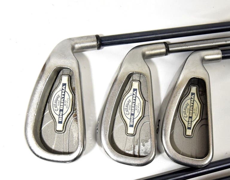 CALLAWAY BIG BERTHA X-12 IRON SET - 6 IRONS - SHAFT-37 3/8 IN