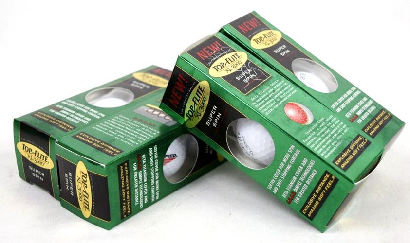 TOP FLITE XL 3000 SUPER SPIN ONE 3 PACK OF GOLF BALLS