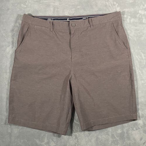 Johnnie-O Shorts Mens Size 40W Steel Mulligan 9" Flat Front Chambray Golf Chinos