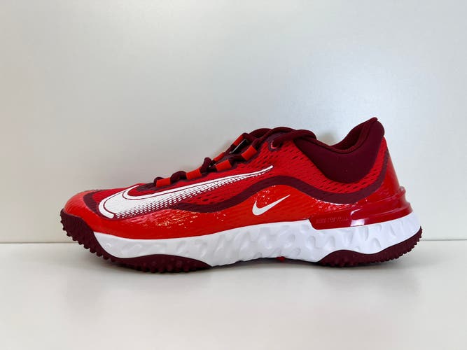 Nike Alpha Huarache Elite 4 Low Baseball Cleats Mens 11.5 Red DJ6521-616