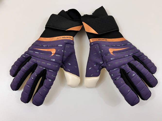 Nike GK Phantom Elite ACC Goalkeeper Soccer Gloves Purple DV3108-524 Size 10