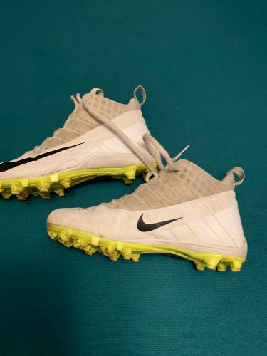 White Men's Molded Cleats Mid Top Huarache 4