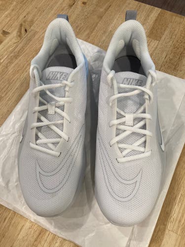 Nike Alpha Huarache 8 Pro Turf White/Grey Lacrosse Cleats