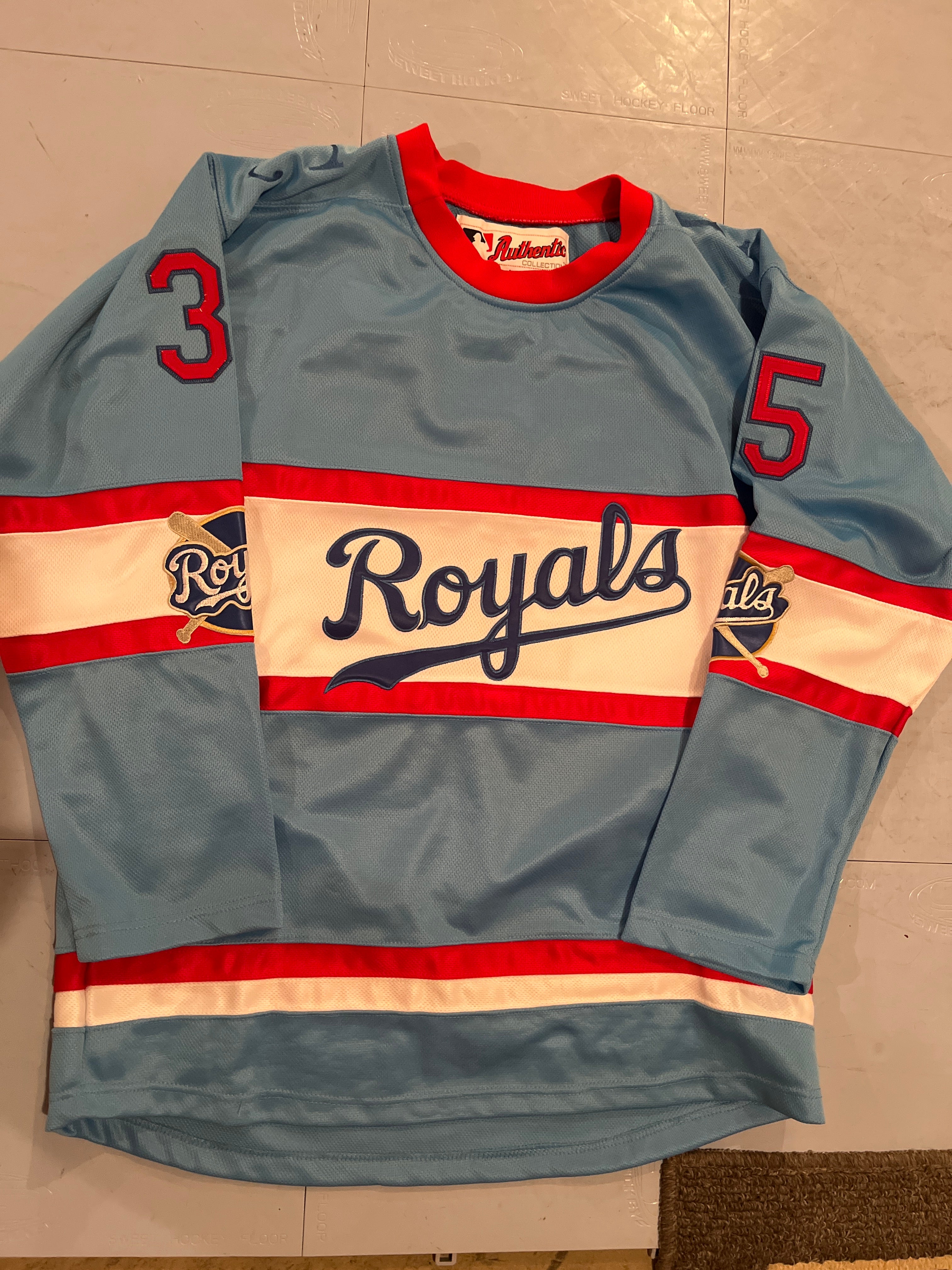 Kansas City Royals #35 Hosmer Hockey Jersey