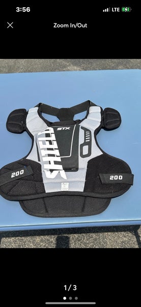 Stx shipped NOCSAE approved lacrosse goalie chest protector MEDIUM