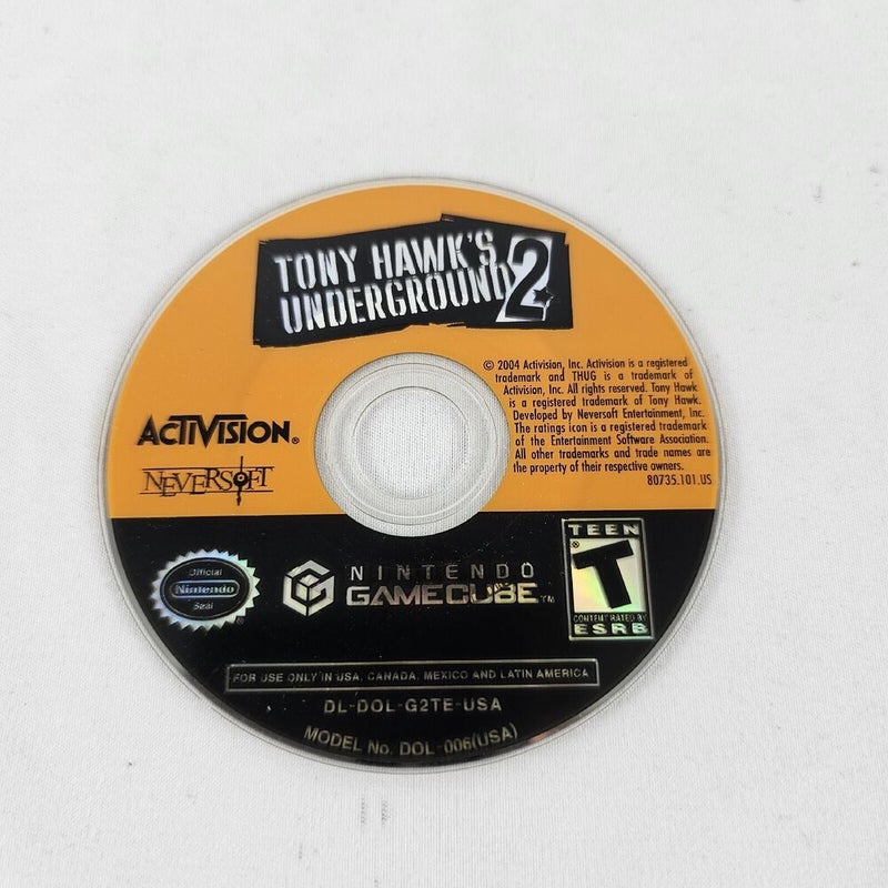 Tony Hawk's Underground 2 (Nintendo GameCube, 2004) Disc Only Tested!