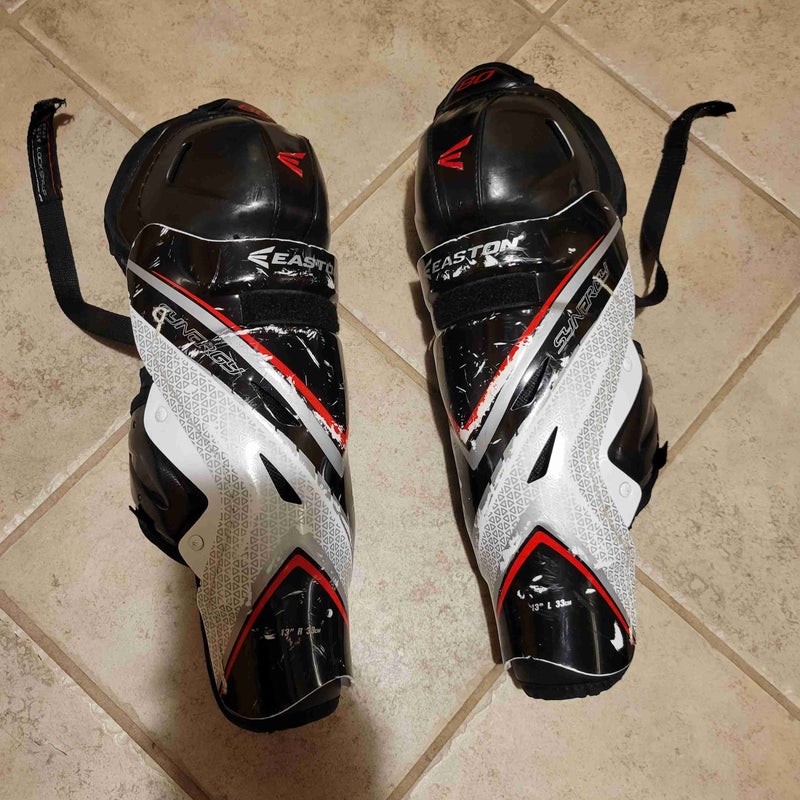 Used Junior Easton Synergy HSX Shin Pads 13"