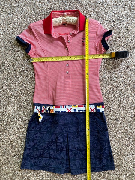 Callaway polo dress wz belt & 4 pockets. Chest 32-34" Red Navy golf short sleeve