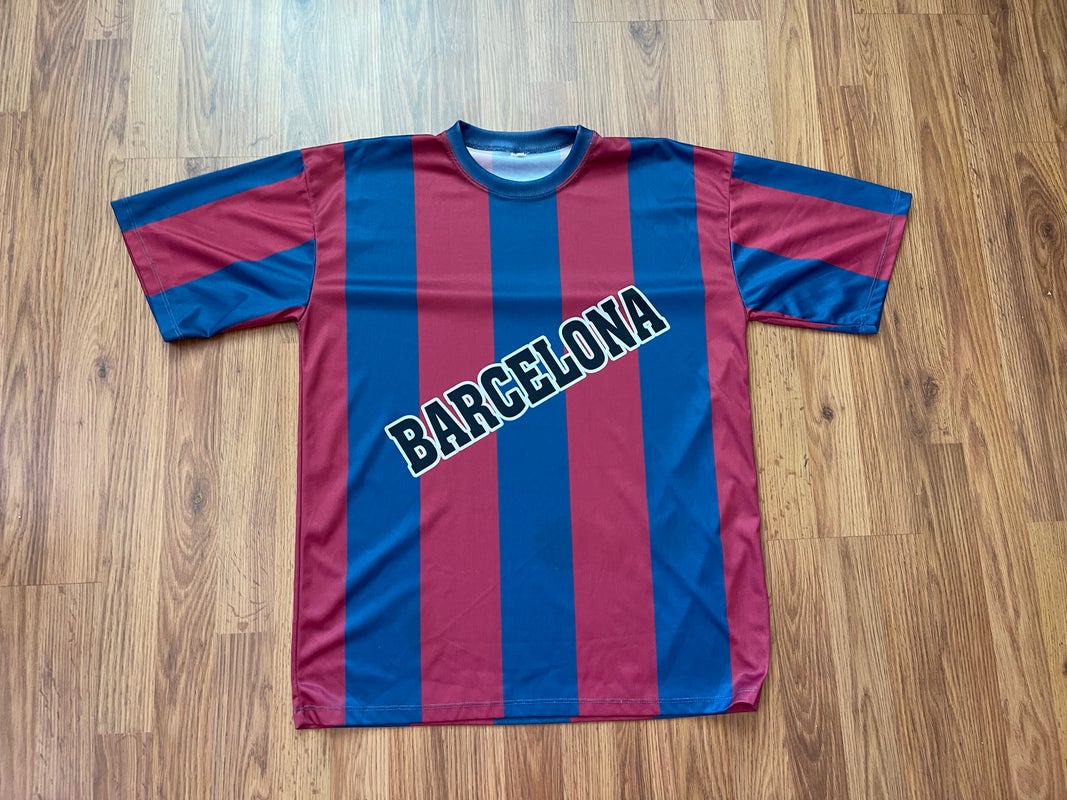FC Barcelona Football Club LA LIGA UEFA Size XL Soccer Training Top Jersey!
