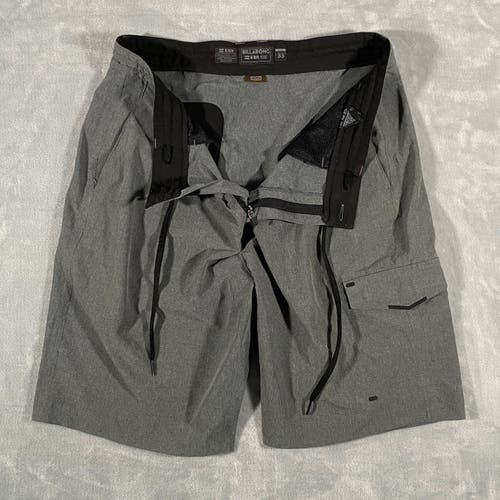 BILLABONG A/DIV. Board Shorts Men 33 Grey 9" inseam ADVENTURE DIVISION Pockets