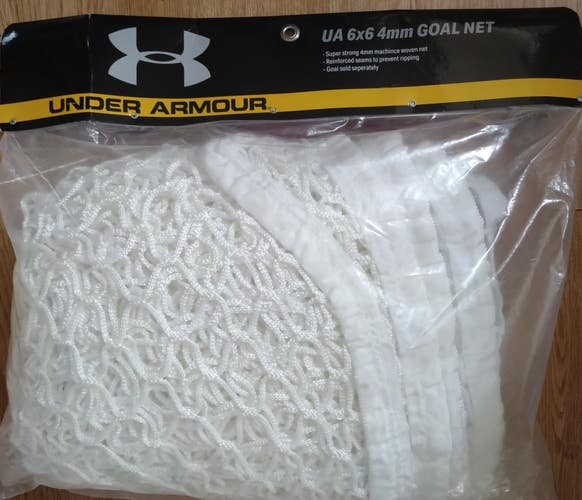 Field Lacrosse Replacement Net - - 4mm - 6ft.H x 6 ft.W x 7 ft.D - White - NEW