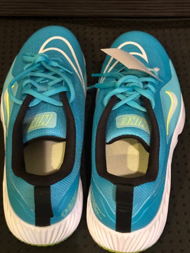 Nike Alpha Huarache 8 Pro Turf Lacrosse Teal Blue Mens Size 8.5 New CZ6559-400