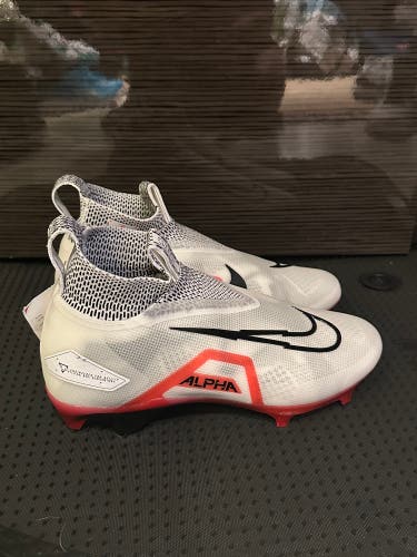Nike Alpha Menace Elite 3 White Black University Red CT6648 103 Men Sz 10.5 NEW