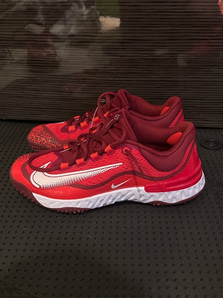 2023 men's 10.5 Nike Alpha Huarache Elite 4 Turf Baseball Shoes Red DJ6523-616