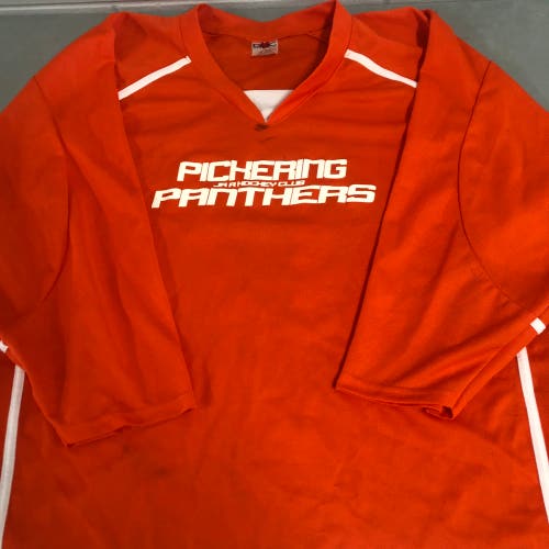 Pickering Panthers JrA XXL orange practice jersey #17
