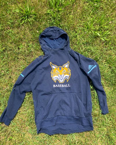 Quinnipiac adidas hooded sweatshirt size large