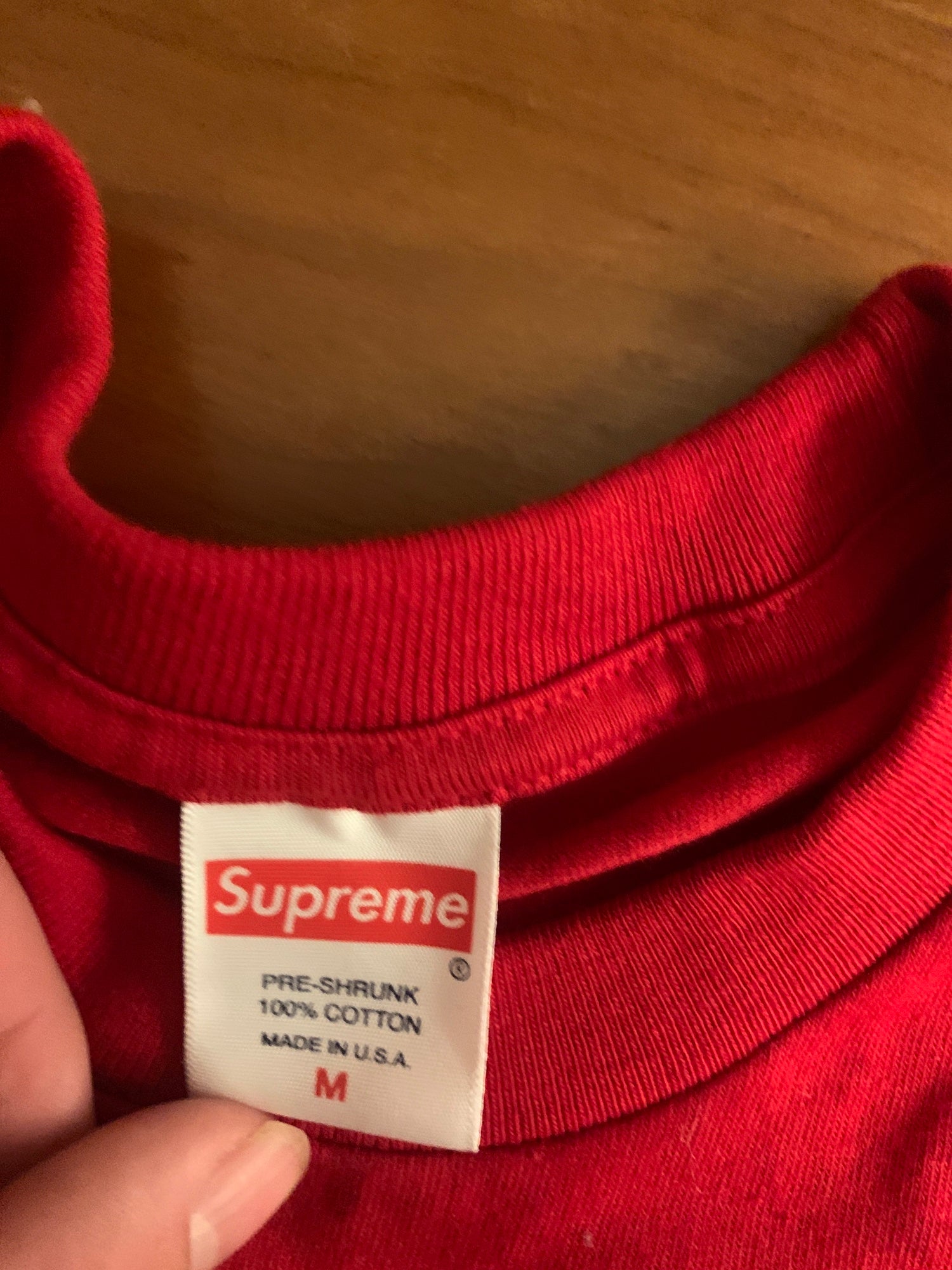 supreme red shirt