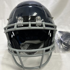 Adult LG Navy Blue Schutt  F7 VTD Collegiate Football HELMET new W/ ROPO Mask