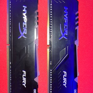 Kingston HyperX FURY 16GB (2x8GB) RAM DDR4 2400MHz Memory, RGB | Tested, Working
