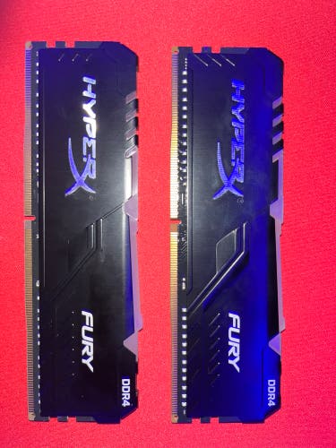 Kingston HyperX FURY 16GB (2x8GB) RAM DDR4 2400MHz Memory, RGB | Tested, Working