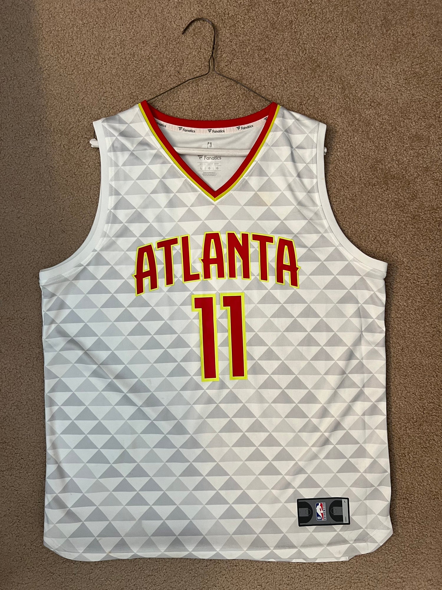 Trae Young Atlanta Hawks Game-Used #11 White Jersey vs. Los