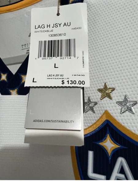 $130 Adidas MLS LA GALAXY AUTHENTIC Player Issue Soccer Jersey Size Large  H45430