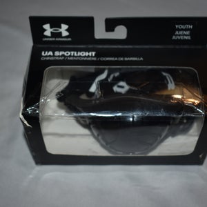 Under Armour Spotlight Youth Chinstrap, Black (open box)