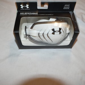 Under Armour Spotlight Adult Chinstrap, White (open box)