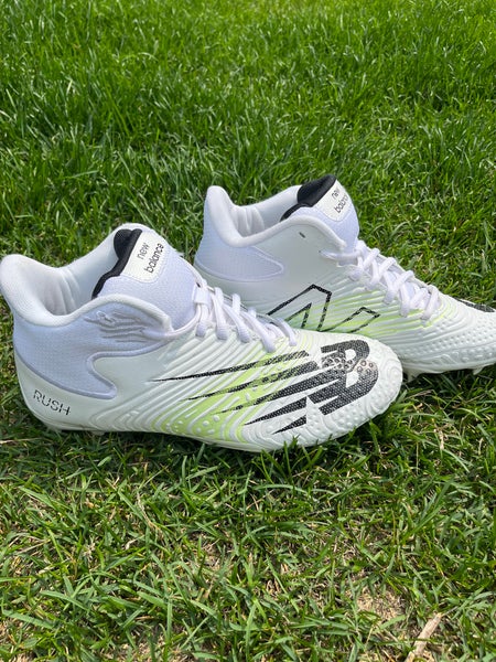 White Men's Molded Cleats Mid Top Rush