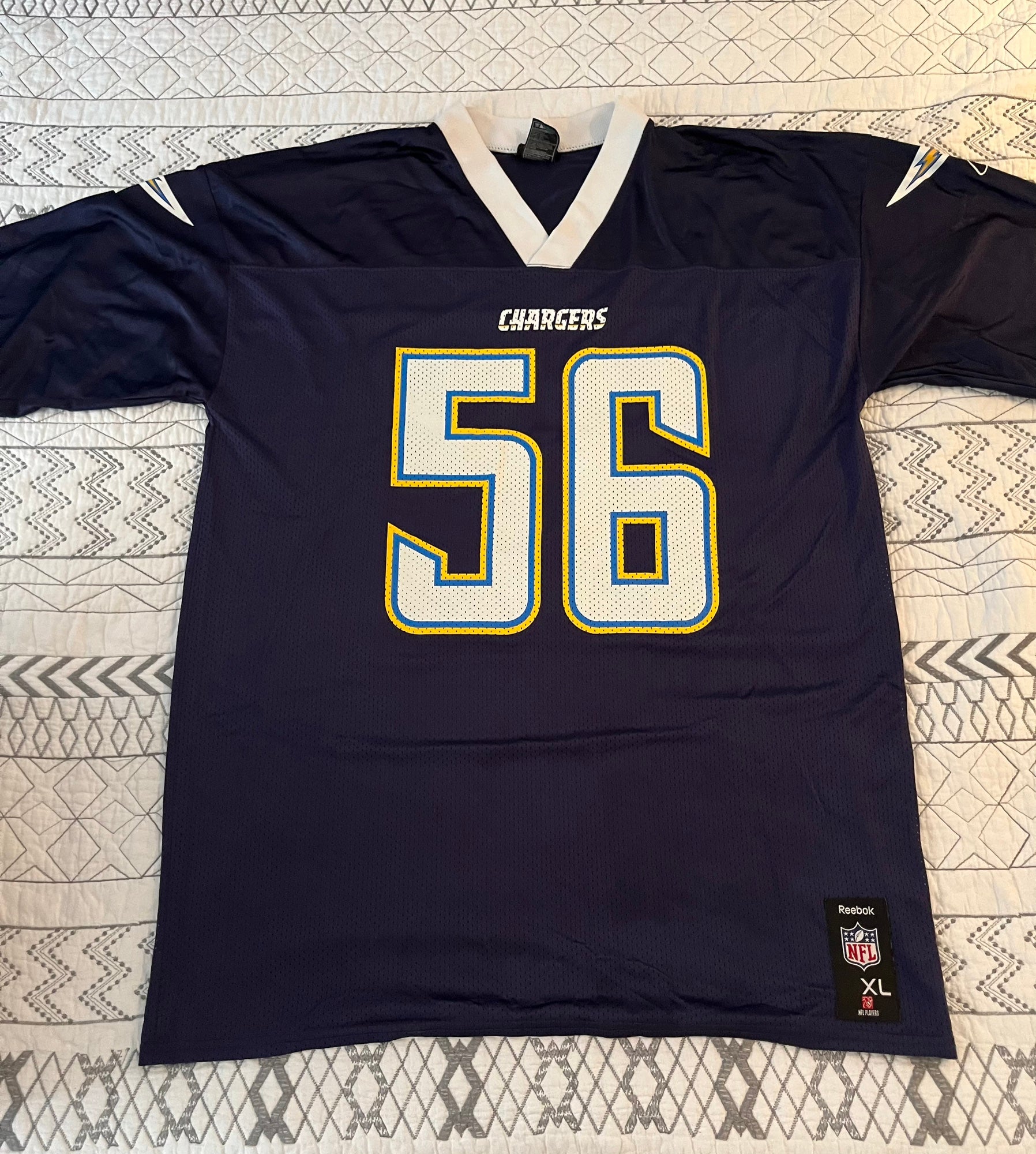 reebok chargers jersey