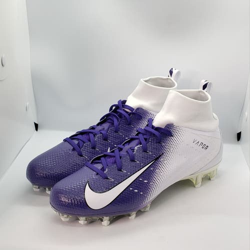 Nike Vapor Untouchable Pro 3 Football Cleats Men's Sz 10 - Wht Purple AO3021-155