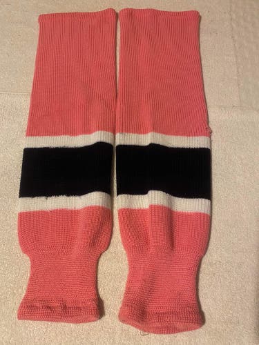 Athletic Knit Adult 31” Ice Hockey Socks Pink with Navy